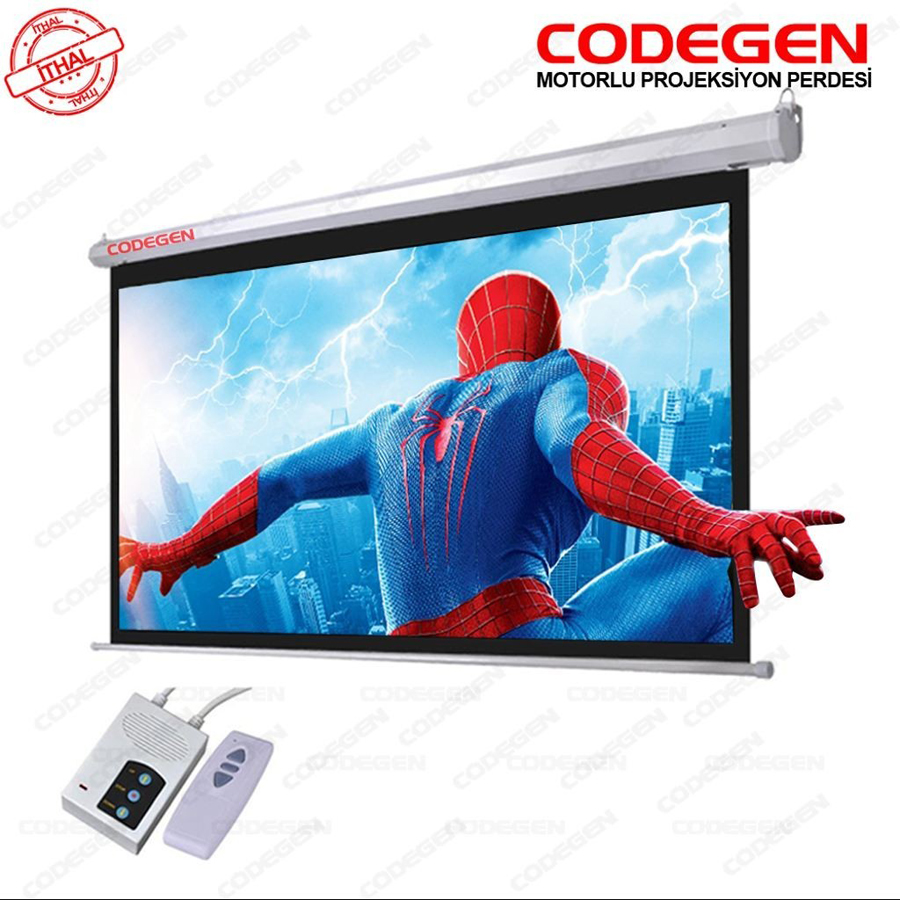 CODEGEN EX-20 200x200CM MOTORLU PROJEKSİYON PERDESİ